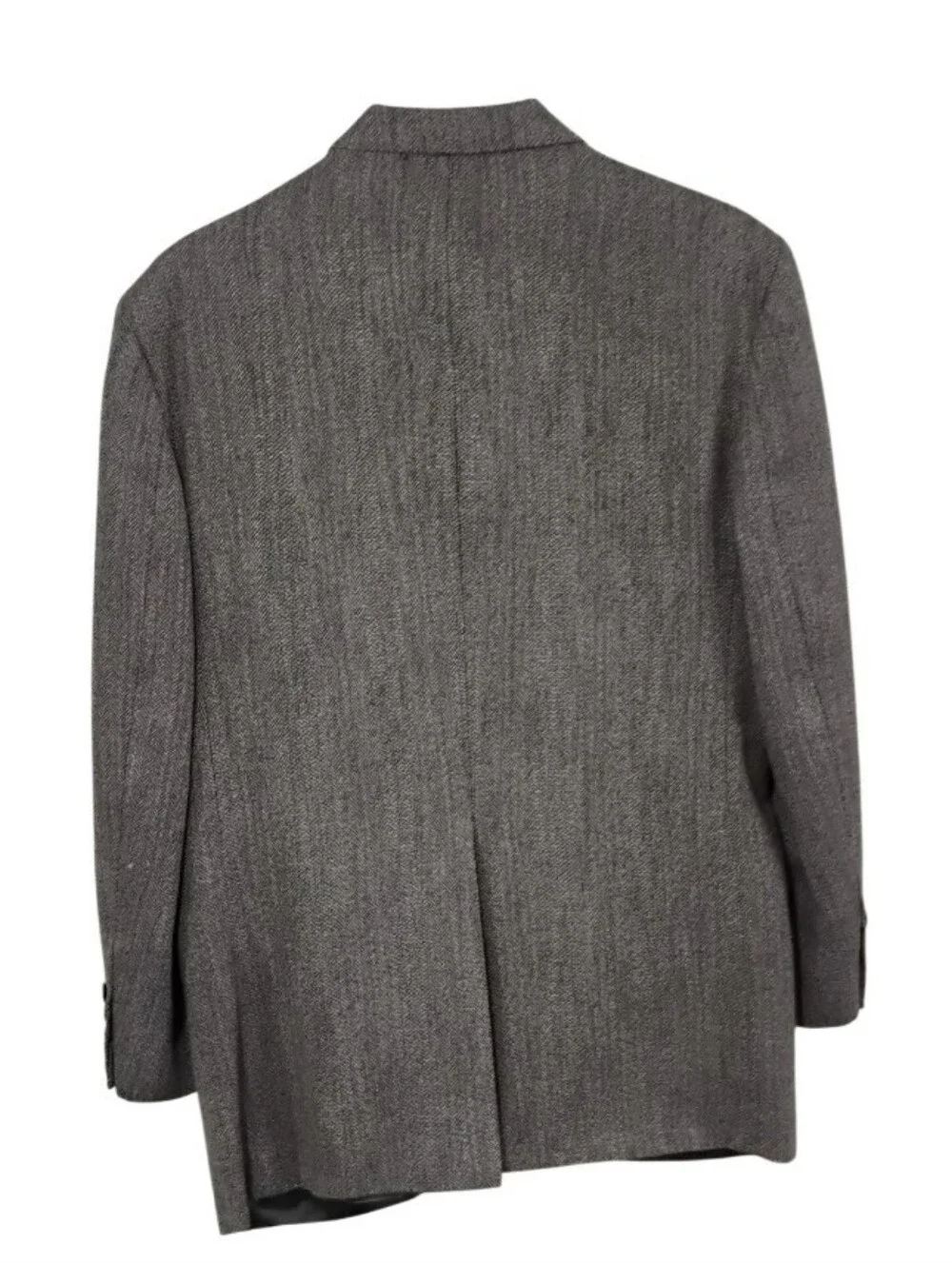 Vintage American Trend Men's Gray Herringbone Blazer - Made in USA - Size 36S